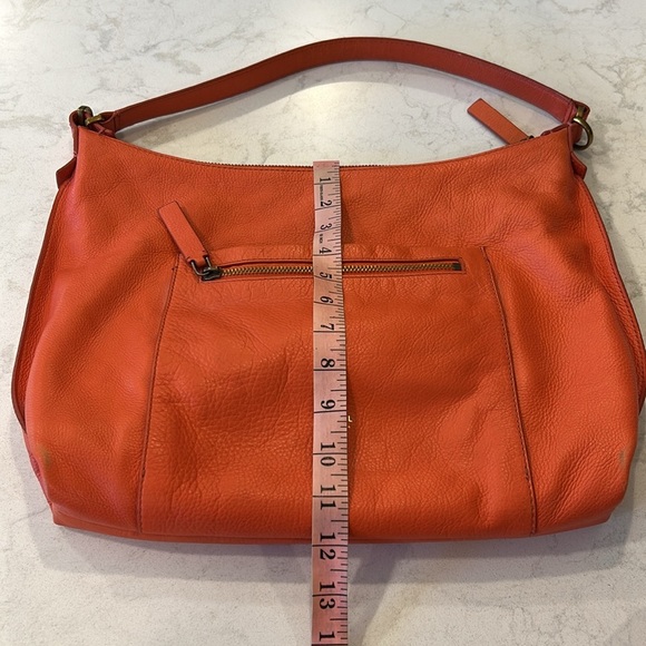 Fossil Vickery Pebbled Leather Shoulder Bag Coral - Picture 12 of 16